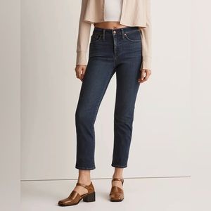 NWT Madewell Mid Rise Stovepipe Jeans in Dahill Wash